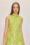 Buy_House of eda_Green Sequin And Beads Embellishments Coin Dylyn Dress 