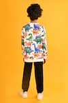 Shop_Anthrilo_White Fleece Print Dinosaur Sweatshirt With Solid Joggers _at_Aza_Fashions