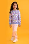 Buy_Anthrilo_Blue Fleece Print Butterfly Sweatshirt With Joggers _at_Aza_Fashions