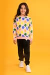 Buy_Anthrilo_Pink Fleece Print Floral Fun Sweatshirt With Joggers 