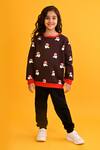 Buy_Anthrilo_Brown Fleece Santa Claus Print Sweatshirt And Joggers Set _at_Aza_Fashions