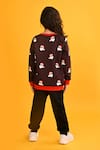 Shop_Anthrilo_Brown Fleece Santa Claus Print Sweatshirt And Joggers Set _at_Aza_Fashions