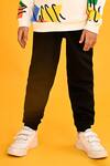 Anthrilo_White Fleece Print Dimension Scribble Sweatshirt With Joggers _Online_at_Aza_Fashions