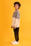 Shop_Anthrilo_Grey Fleece Colorblocked Sweatshirt With Solid Joggers _Online_at_Aza_Fashions