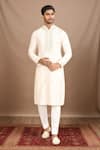 Buy Kalighata Ivory Chanderi Embroidery Butti Kurta Set at Aza Fashions Buy_Kalighata_Ivory Chanderi Embroidery Butti Kurta Set _at_Aza_Fashions