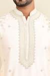 Buy_Kalighata_Ivory Chanderi Embroidery Butti Kurta Set 