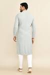 Shop_Kalighata_Blue Embroidery Kurta Set _at_Aza_Fashions