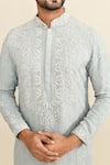Shop_Kalighata_Blue Embroidery Kurta Set 