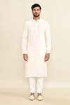 Buy_Kalighata_Ivory Embroidery Kurta Set _Online_at_Aza_Fashions
