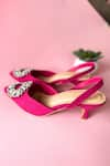 Shop_Modanta Footwear_Pink Crystal Sphinx Embellished Pumps _at_Aza_Fashions