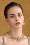 Shop_Auraa Trends_Gold Plated Stone Floral Embellished Necklace Set 