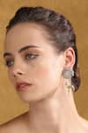 Buy_Auraa Trends_Gold Plated Stone Deer Motif Embellished Dual Earrings _at_Aza_Fashions