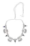 Shop_Auraa Trends_Silver Plated Stone Elephant Embellished Choker Set 