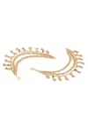 Buy_Curio Cottage_Gold Plated Ghungroo Symphony Embellished Layered Ear Chains Set Of 2 _Online_at_Aza_Fashions