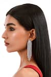 Buy_Curio Cottage_Silver Plated Diamante The Cascading Waterfall Earrings _at_Aza_Fashions