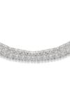 Buy_Curio Cottage_Silver Plated Faux Diamond The Diamante Celestial Bloom Choker Set _Online_at_Aza_Fashions