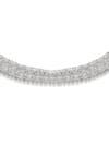 Shop_Curio Cottage_Silver Plated Faux Diamond The Diamante Celestial Bloom Choker Set _Online_at_Aza_Fashions