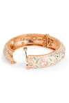 Curio Cottage_Gold Plated Stone Hand-painted Pastel Enamel Bangle _Online_at_Aza_Fashions