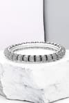 Sangeeta Boochra_Silver Plated Inaya Bead Textured Bracelet - Single Pc _Online_at_Aza_Fashions