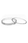 Shop_Sangeeta Boochra_Silver Plated Mia Carved Bangle _at_Aza_Fashions