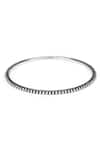 Sangeeta Boochra_Silver Plated Abriana Textured Bangle _Online_at_Aza_Fashions