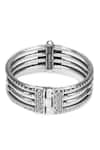 Buy_Sangeeta Boochra_Silver Plated Eleonora Four Layered Carved Bangle _Online_at_Aza_Fashions