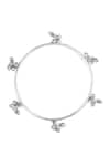 Buy_Sangeeta Boochra_Silver Plated Emma Ghungroo Embellished Bracelet _Online_at_Aza_Fashions