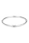 Sangeeta Boochra_Silver Plated Marta Carved Unit Bracelet _Online_at_Aza_Fashions