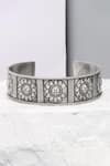 Buy_Sangeeta Boochra_Silver Plated Adelita Carved Cuff Bracelet _at_Aza_Fashions