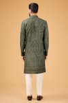 Shop_Kasbah_Green Silk Embroidered Kashmiri Jamawar Sherwani _at_Aza_Fashions