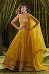 Buy_Alaya Advani_Yellow Blouse Silk Hand Embroidery Floral Sweetheart Lehenga Set _at_Aza_Fashions