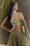 Buy_Alaya Advani_Green Blouse Silk Hand Embroidery Sequin Sweetheart Lehenga Set 