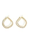 Shop_SUHANI PITTIE_Gold Plated Spice Symphony 22kt Hoop Earrings _at_Aza_Fashions