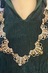 Shop_SUHANI PITTIE_Gold Plated Tritons Tears Scalloped Two-tone Necklace _at_Aza_Fashions