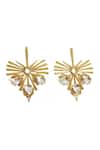 Shop_SUHANI PITTIE_Gold Plated Crystal Maya 22kt Earrings _at_Aza_Fashions