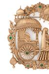 Cosa Nostraa_Gold Stone Royal Wedding Procession Carved Brooch _Online_at_Aza_Fashions