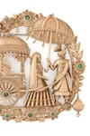 Buy_Cosa Nostraa_Gold Stone Royal Wedding Procession Carved Brooch _Online_at_Aza_Fashions