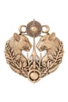 Cosa Nostraa_Gold Regal Panther Emblem Brooch _Online_at_Aza_Fashions