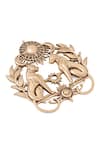 Buy_Cosa Nostraa_Gold Eternal Feline Harmony Brooch _Online_at_Aza_Fashions