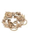 Shop_Cosa Nostraa_Gold Eternal Feline Harmony Brooch _Online_at_Aza_Fashions