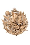 Cosa Nostraa_Gold Majestic Guardian Brooch _Online_at_Aza_Fashions