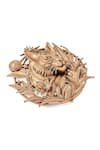 Shop_Cosa Nostraa_Gold Majestic Guardian Brooch _Online_at_Aza_Fashions