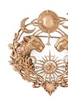 Cosa Nostraa_Gold Filigree Twin Tigers Celestial Brooch _Online_at_Aza_Fashions