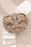 Buy_Cosa Nostraa_Gold Celestial Twin Lions Brooch _at_Aza_Fashions