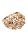 Buy_Cosa Nostraa_Gold Celestial Twin Lions Brooch _Online_at_Aza_Fashions