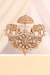 Buy_Cosa Nostraa_Gold Regal Elephant Chariot Brooch _at_Aza_Fashions