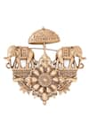 Cosa Nostraa_Gold Regal Elephant Chariot Brooch _Online_at_Aza_Fashions