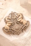 Buy_Cosa Nostraa_Gold Noble Warhorse Harmony Brooch _at_Aza_Fashions