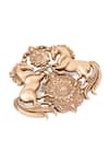 Shop_Cosa Nostraa_Gold Noble Warhorse Harmony Brooch _Online_at_Aza_Fashions