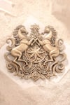 Buy_Cosa Nostraa_Gold Royal Stallion Crest Brooch _at_Aza_Fashions